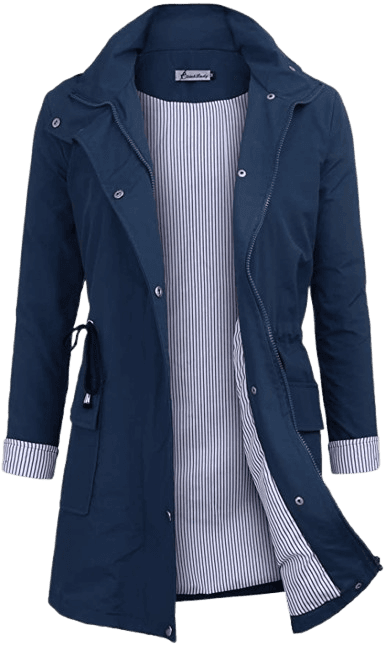 Rain Jacket Women Windbreaker Striped Climbing Raincoats